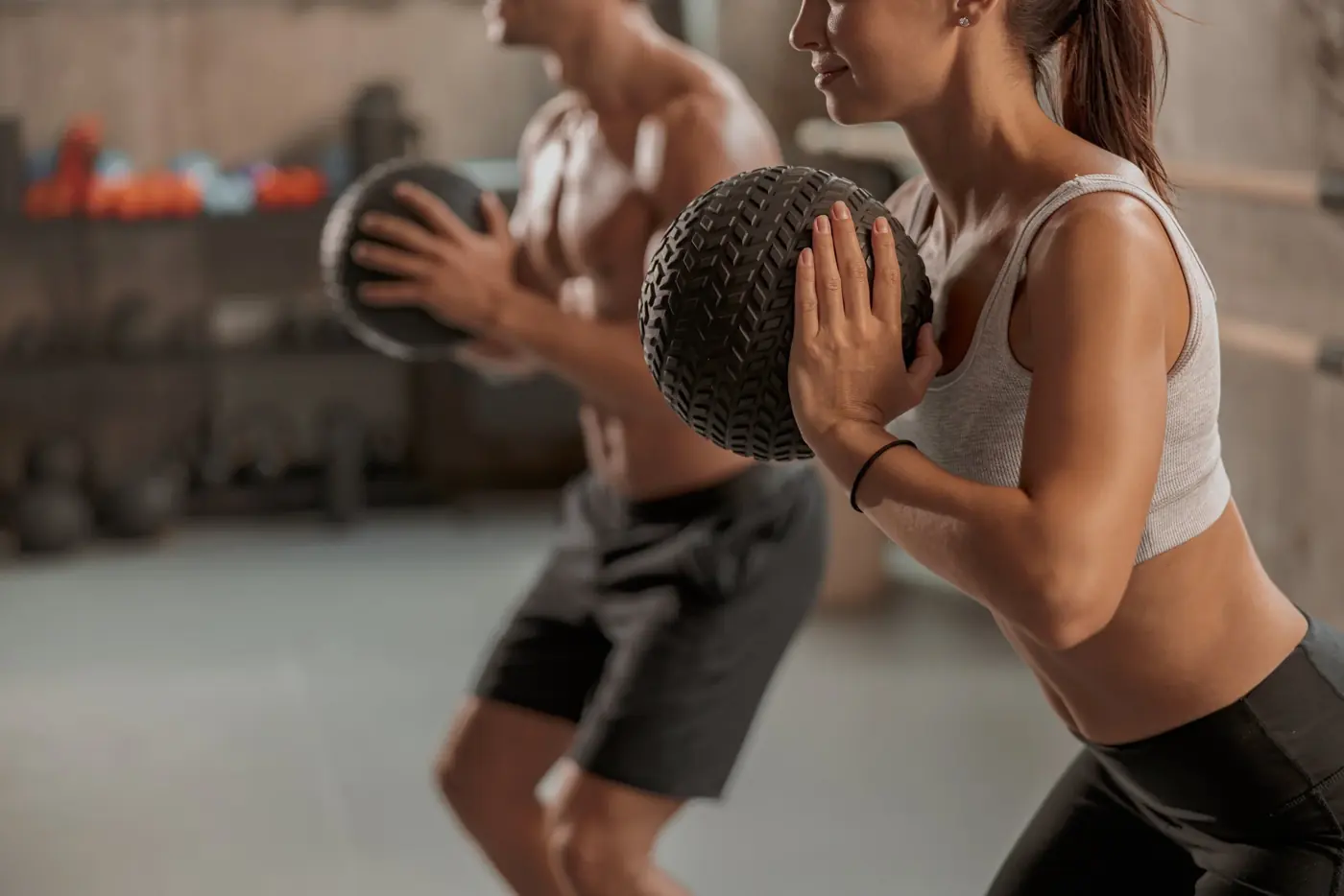 Athletes training